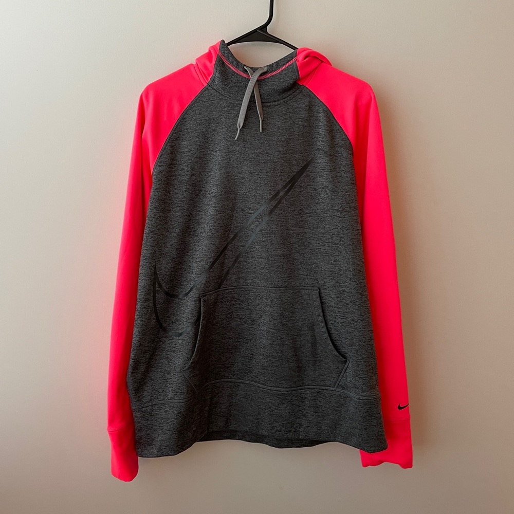 Nike Therma-fit woman’s neon pink and grey hoodie